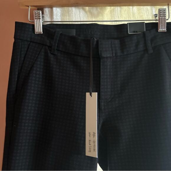 Kut from the Kloth Skinny Pants Ponte Knit Trouser Black Gray Checker NWT Size 2 - Picture 1 of 7